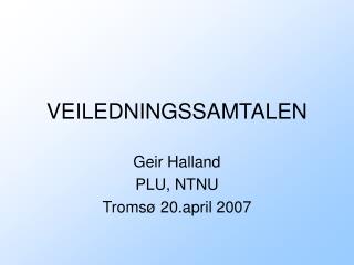 veiledningssamtalen