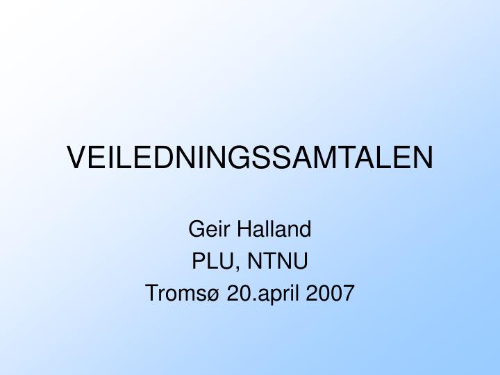 veiledningssamtalen