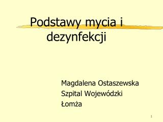 podstawy mycia i dezynfekcji