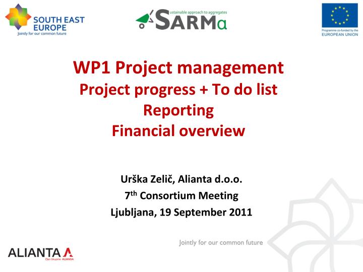 wp1 project management project progress to do list reporting f inancial overview
