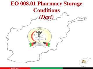 EO 008.01 Pharmacy Storage Conditions (Dari)