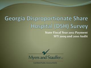 Georgia Disproportionate Share Hospital (DSH) Survey