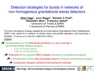 Detection strategies for bursts in networks of non-homogeneus gravitational waves detectors