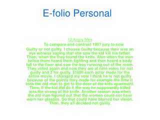 E-folio Personal