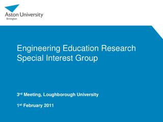 Engineering Education Research Special Interest Group
