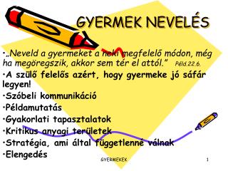 gyermek nevel s