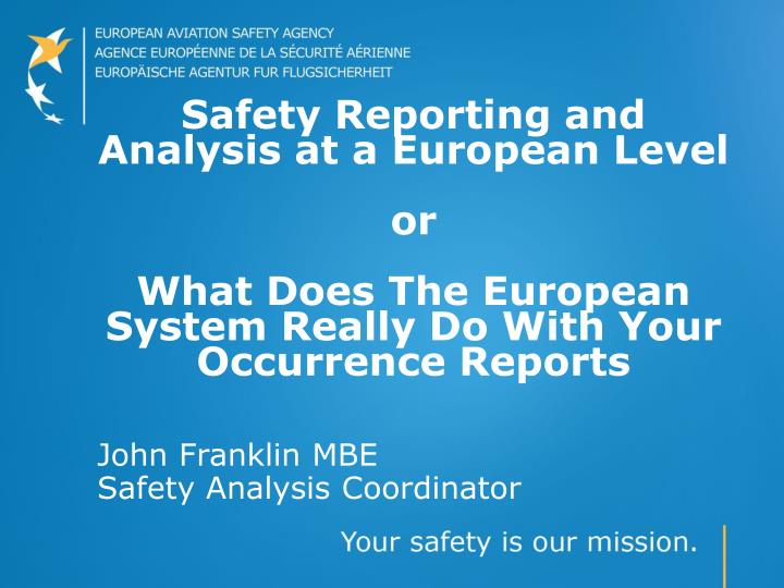 john franklin mbe safety analysis coordinator