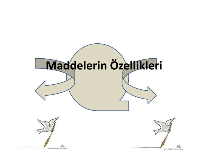 maddelerin zellikleri