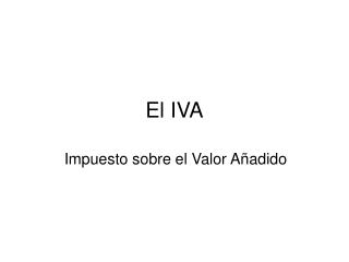 el iva