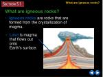 What are igneous rocks? - slide 1