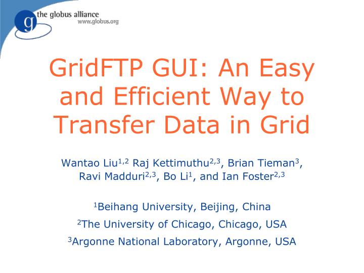 gridftp gui an easy and efficient way to transfer data in grid