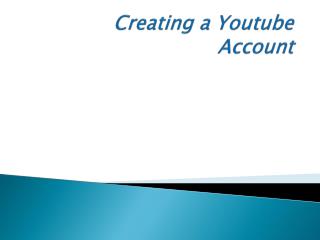 Creating a Youtube Account