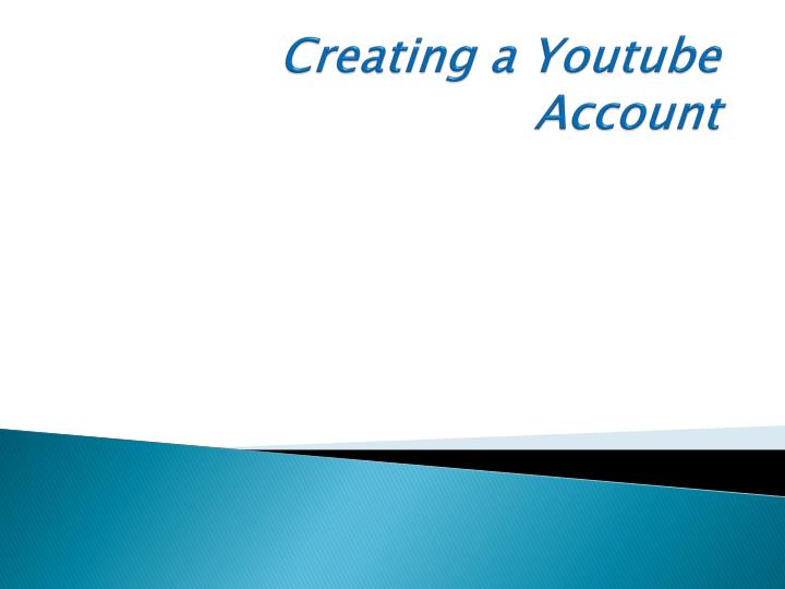 creating a youtube account