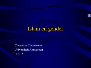 islam en gender