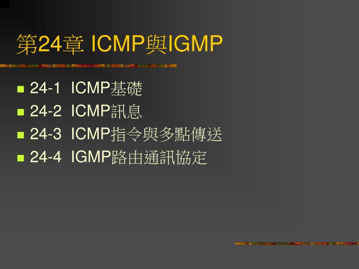 24 icmp igmp