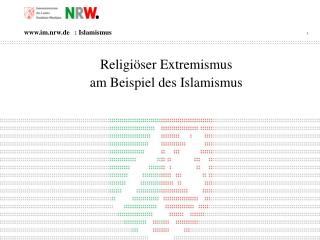 Religiöser Extremismus am Beispiel des Islamismus