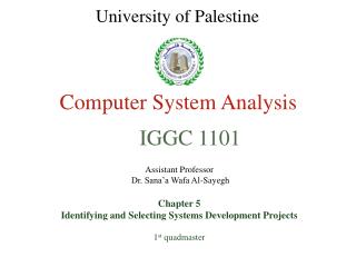 Computer System Analysis