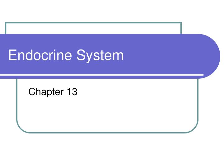 endocrine system