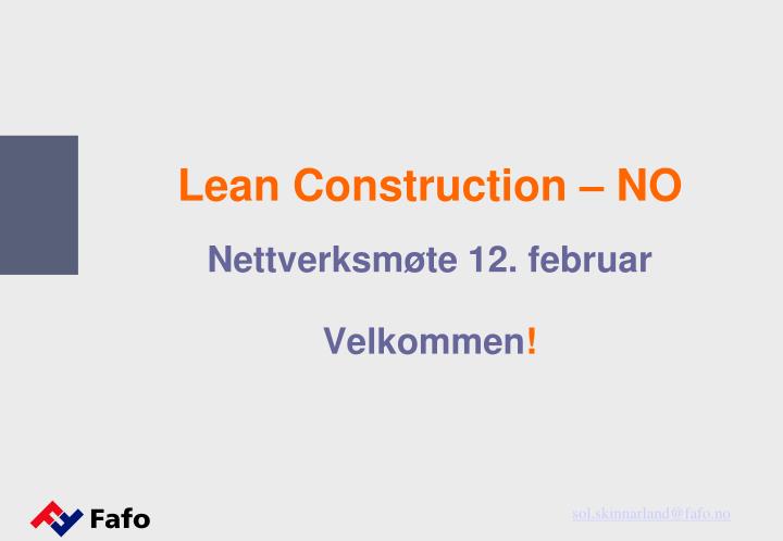 lean construction no nettverksm te 12 februar
