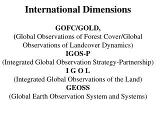 What is GOFC/GOLD (Global Observations of Forest Cover/Global Observations of Landcover Dynamics)?