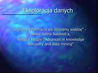 eksploracja danych