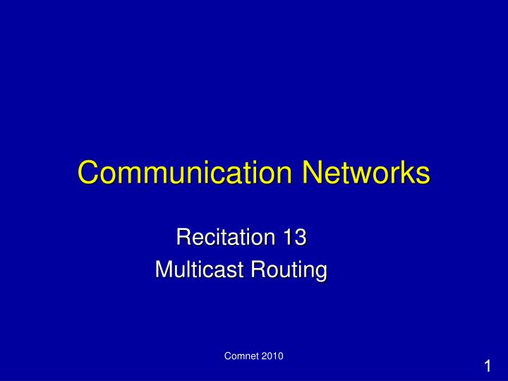 communication networks