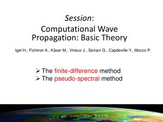 Session : Computational Wave Propagation: Basic Theory