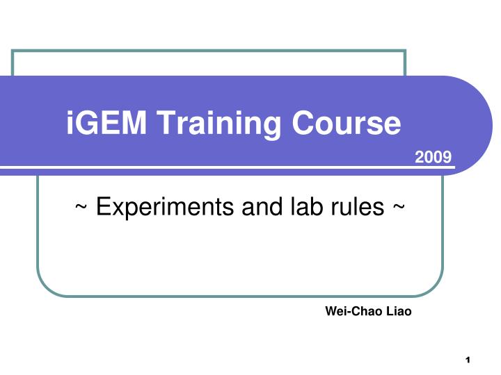 igem training course