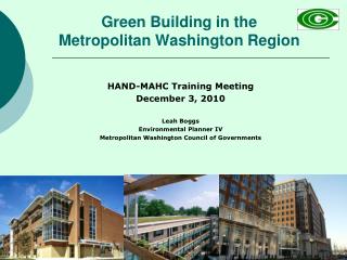 Green Building in the Metropolitan Washington Region