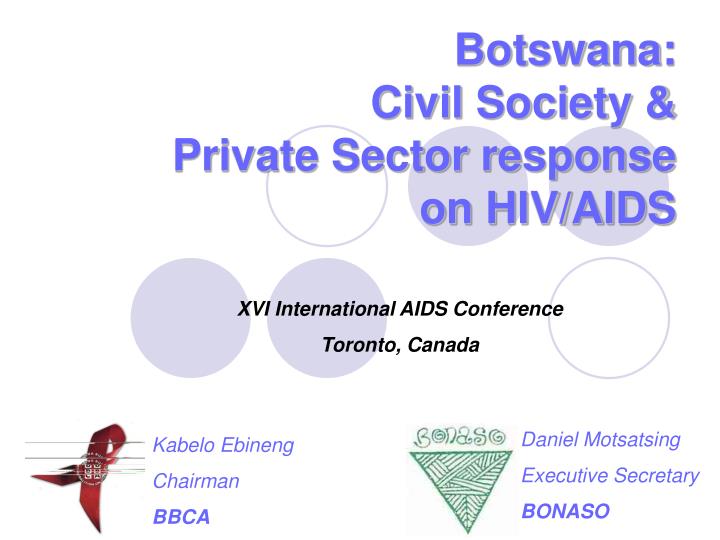 botswana civil society private sector response on hiv aids