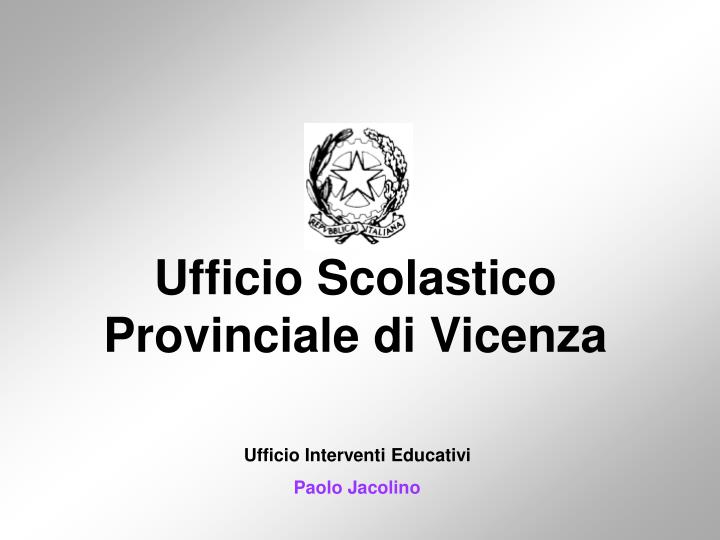 ufficio scolastico provinciale di vicenza