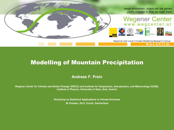 modelling of mountain precipitation