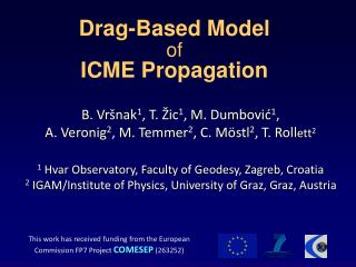 Drag-Based Model of ICME Propagation