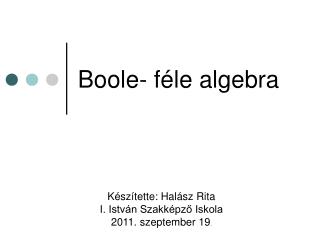 boole f le algebra