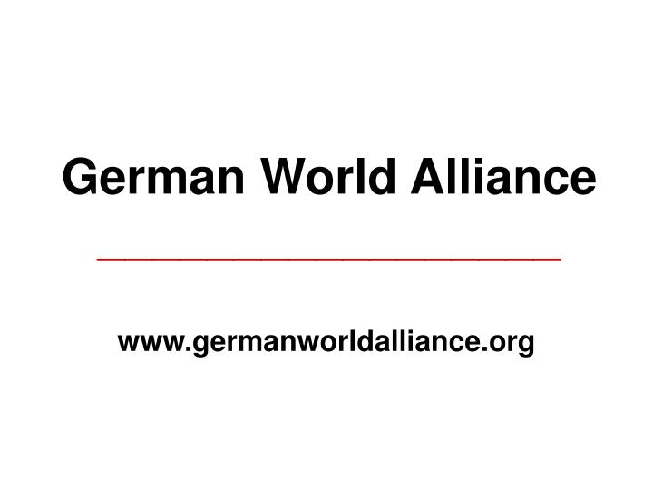 german world alliance