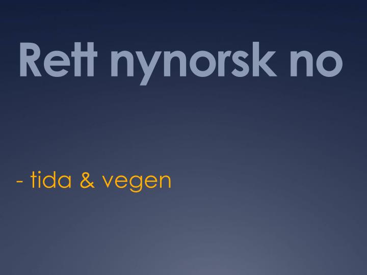 rett nynorsk no