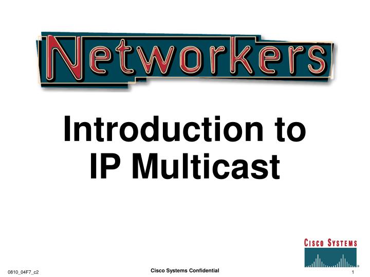 introduction to ip multicast