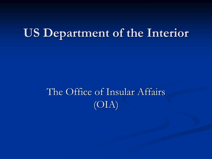 us department of the interior