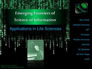 Emerging Frontiers of Science of Information