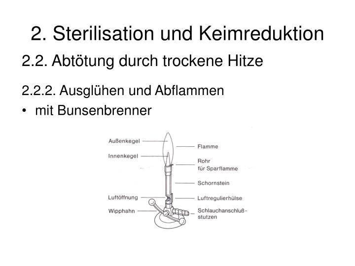 2 sterilisation und keimreduktion