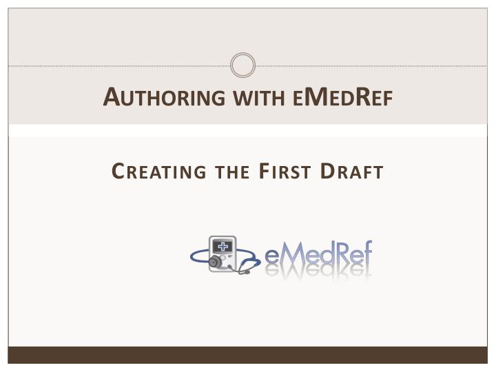 authoring with emedref