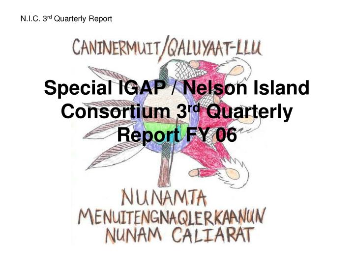 special igap nelson island consortium 3 rd quarterly report fy 06