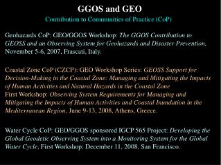 GGOS and GEO