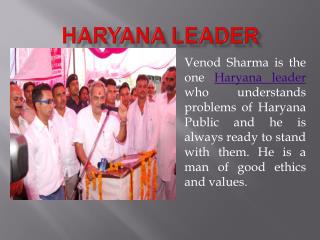 Haryana Leader, Haryana non Jar Leader
