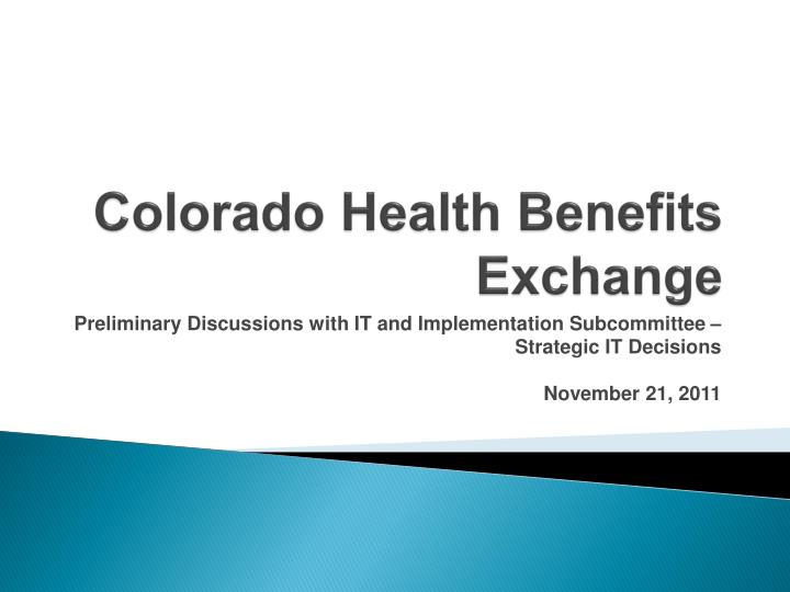 colorado health benefits exchange