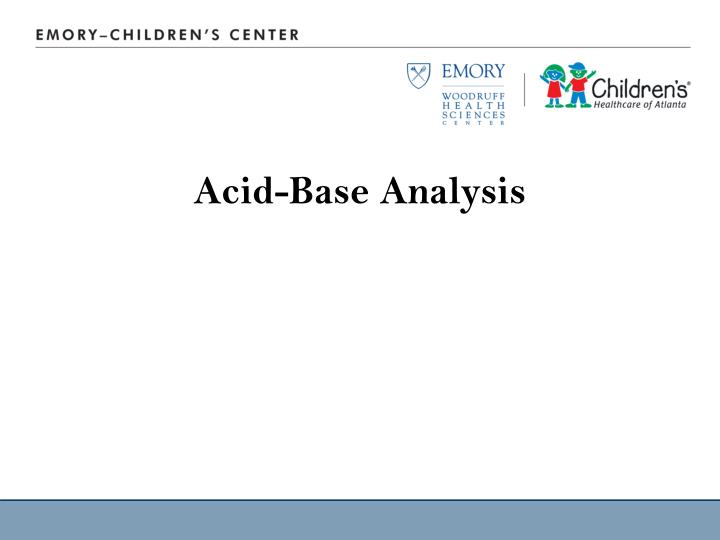 acid base analysis
