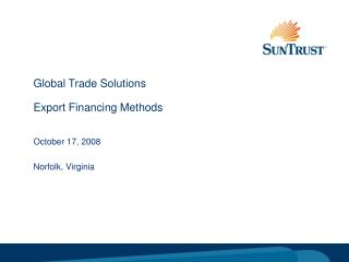 Global Trade Solutions Export Financing Methods