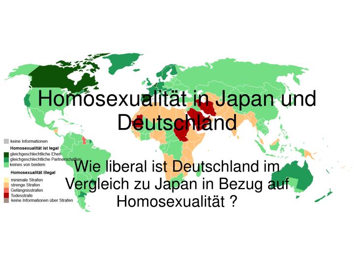 wie liberal ist deutschland im vergleich zu japan in bezug auf homosexualit t