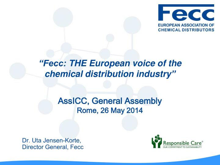 fecc the european voice of the chemical distribution industry