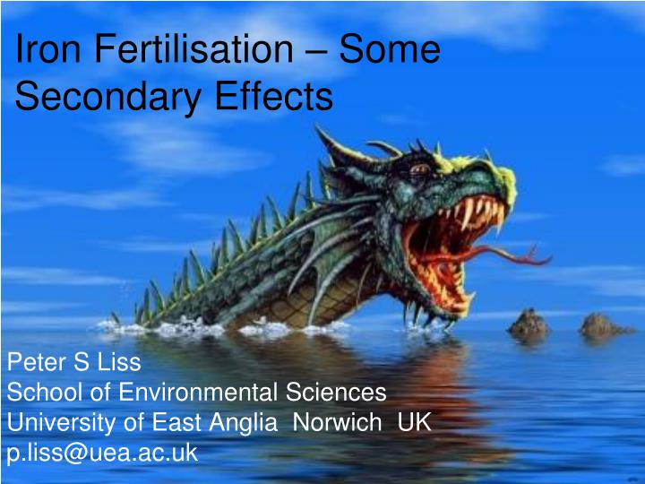 iron fertilisation some secondary effects